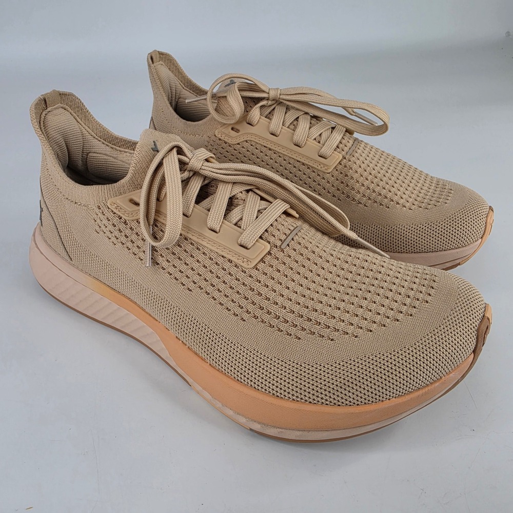 Flux Footwear Adapt Barefoot Training Shoes Tan Beige Knit Mens 11.5 Wide Toe